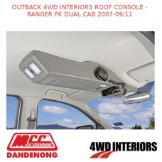 OUTBACK 4WD INTERIORS ROOF CONSOLE - RANGER PK DUAL CAB 2007-09/11